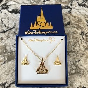 Walt Disney World 50th Anniversary Necklace & Earrings Set
